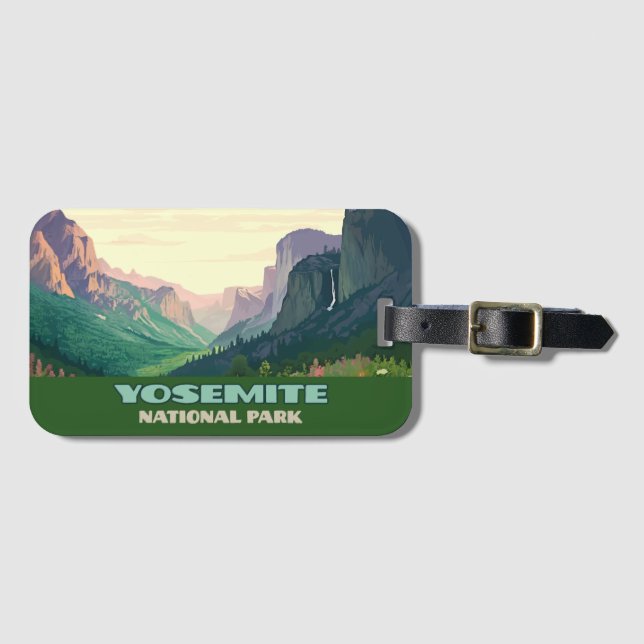 Étiquette À Bagage Vallée du parc national Yosemite Demi-Dôme (Devant Horizontal)
