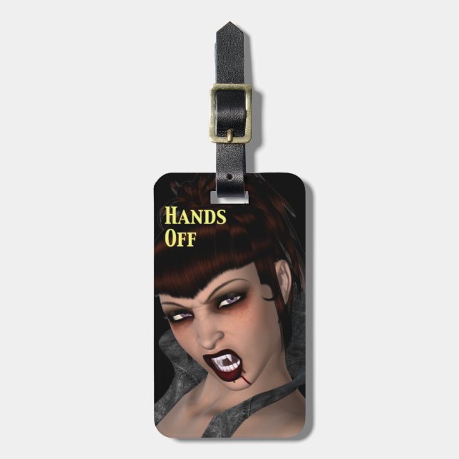 Étiquette À Bagage Vampiress dit des mains outre de l'identification (Devant Vertical)
