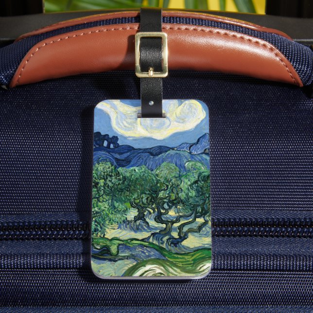 Étiquette À Bagage Van Gogh La peinture paysagère des oliviers (Insitu Rectoal 2)