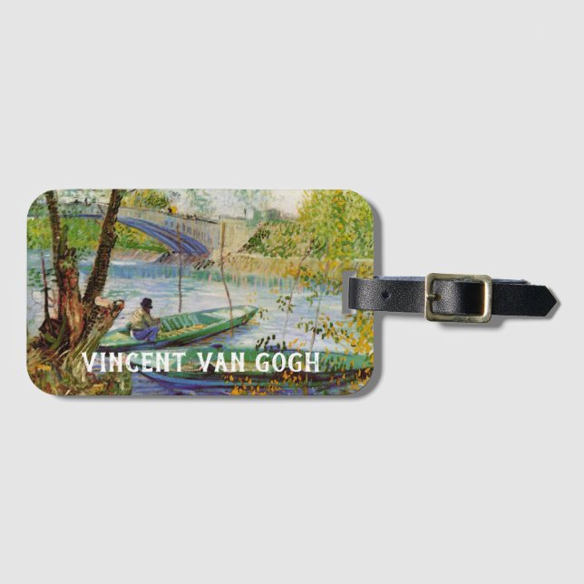 Étiquette À Bagage Van Gogh Pêche au printemps, Pont de Clichy (Devant Horizontal)