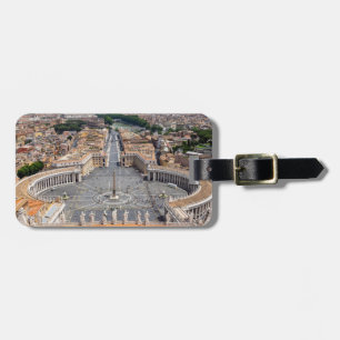 Étiquette À Bagage Vatican, Italie : Vue aérienne Carré de Saint-Pier