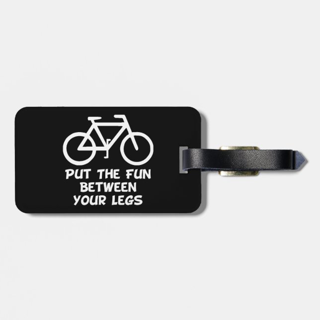 Étiquette À Bagage Vélo entre les jambes (Dos horizontal)