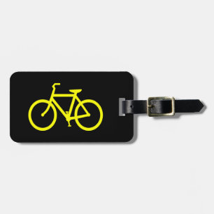 Étiquette À Bagage Vélo jaune
