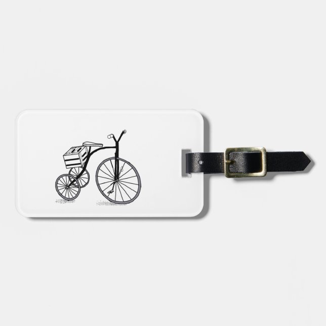 Étiquette À Bagage Vélo sur 3 roues (Devant horizontal)
