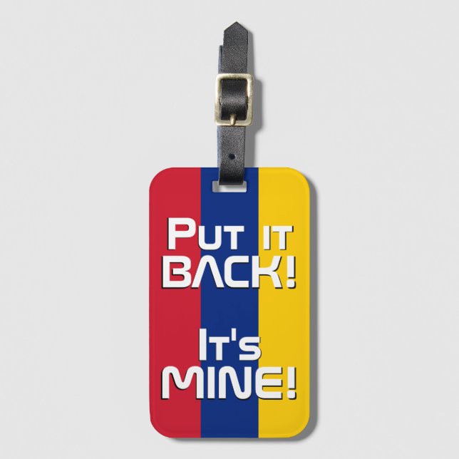 Étiquette À Bagage Venezuela Drapeau National Funny Patriotique (Devant Vertical)