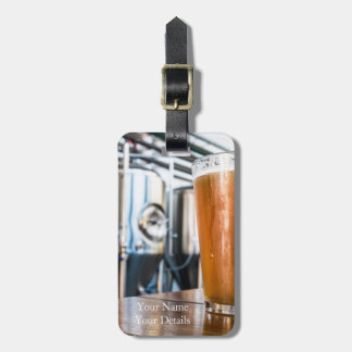 Étiquette À Bagage Verre de bière à la microbrasserie