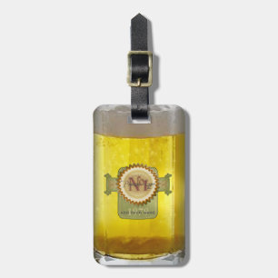 Étiquette À Bagage Verre de bière personnalisé drôle