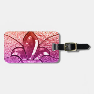 Étiquette À Bagage Verre de bijou de Fleur De Lis Flor la
