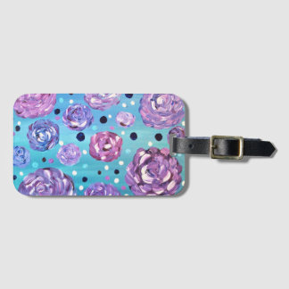 Étiquette À Bagage Versez-moi avec des fleurs