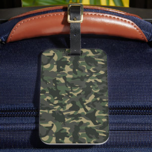 Étiquette À Bagage Vert camouflage militaire de l'armée