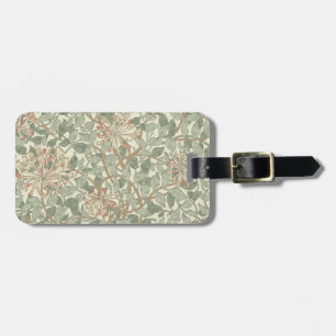 Étiquette À Bagage Vert doux Vintage William Morris Honeysuckie