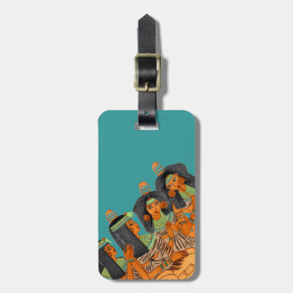 Étiquette À Bagage Vert égyptien vintage de femmes de mode
