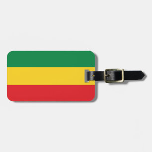 Étiquette À Bagage Vert, or (jaune) et drapeau de couleurs rouges
