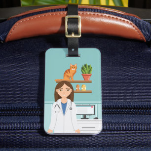 Étiquette À Bagage Vétérinaire Femme Vétérinaire Clinique vétérinaire