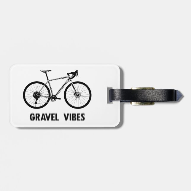 Étiquette À Bagage Vibes de gravier Cyclisme (Dos horizontal)