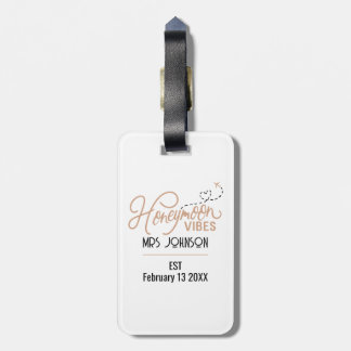 Étiquette À Bagage Vibes de lune de miel Cadeau Mariage