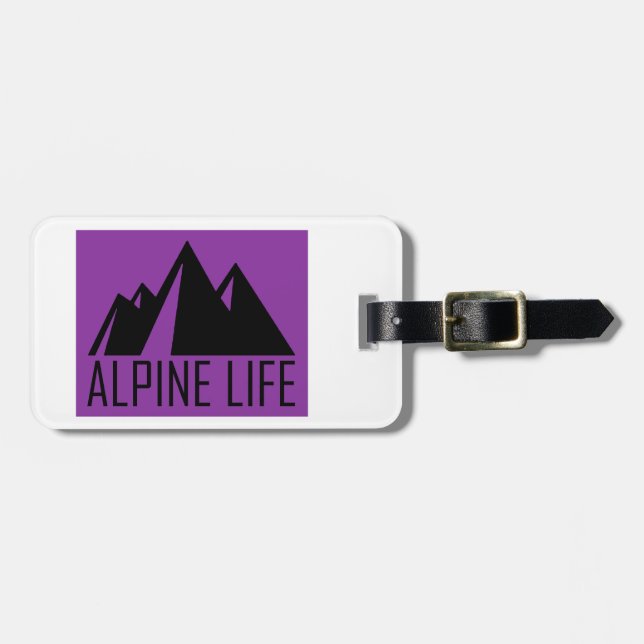 Étiquette À Bagage Vie alpine (Devant horizontal)