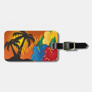 Étiquette À Bagage Vie dans un paradis tropical