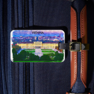 Étiquette À Bagage Vienne Autriche Vue sur la ville historique