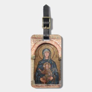 Étiquette À Bagage Vierge Marie et mosaïque de Jésus