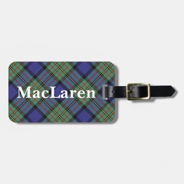 Étiquette À Bagage Vieux tartan de MacLaren de clan de Scotsman (Devant horizontal)