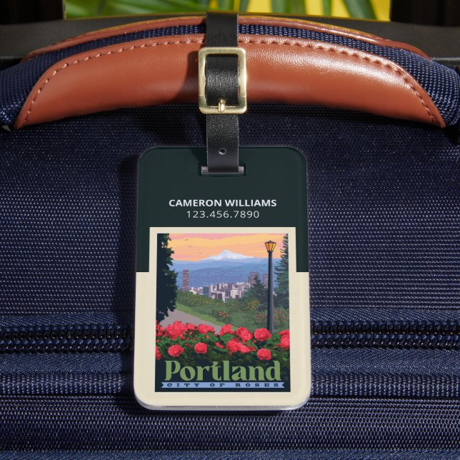 Étiquette À Bagage Ville de Rose | Portland, Oregon (Insitu Rectoal 2)