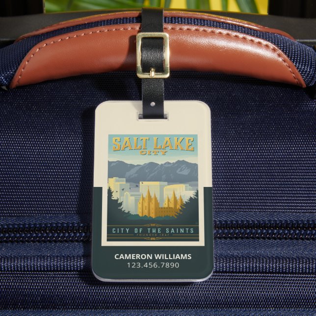 Étiquette À Bagage Ville des Saints | Salt Lake City, Utah (Insitu Rectoal 2)