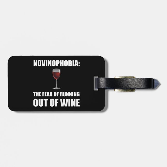 Étiquette À Bagage Vin de Novinophobia (Dos horizontal)