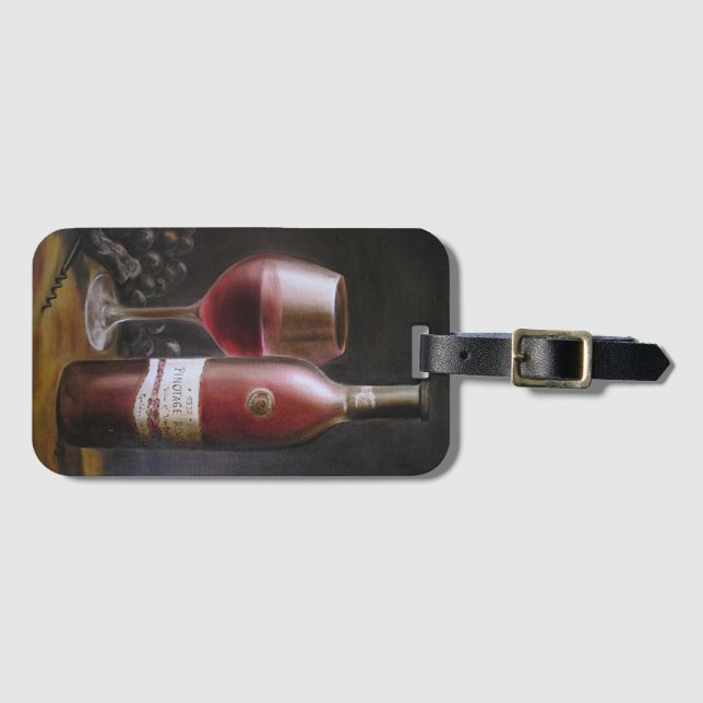 Étiquette À Bagage Vin rouge (Devant Horizontal)