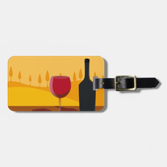 Étiquette À Bagage Vin rouge Toscane (Devant horizontal)