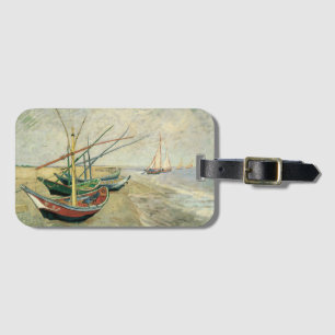 Étiquette À Bagage Vincent van Gogh - Bateaux de pêche sur la plage