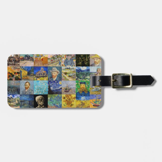 Étiquette À Bagage Vincent van Gogh - chefs-d'oeuvre Mosaic Patchwork (Devant horizontal)