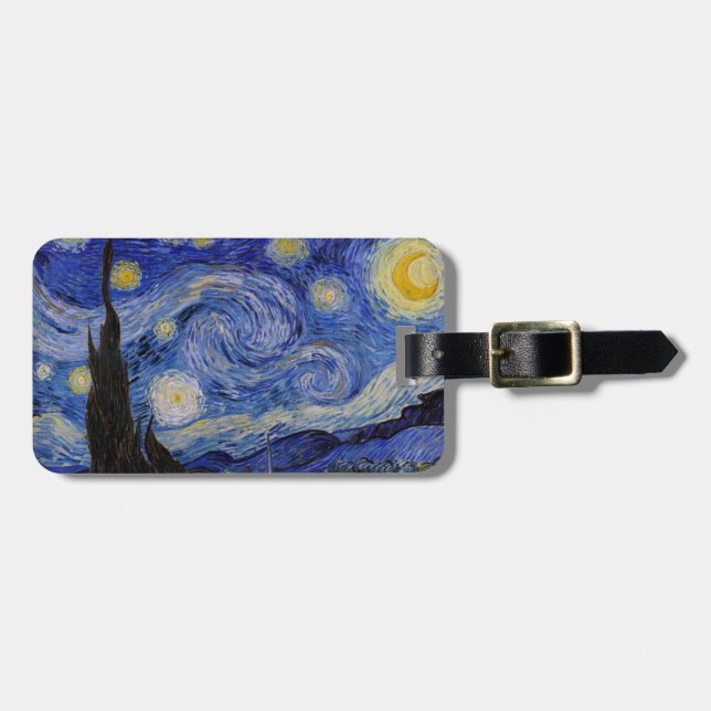 Étiquette À Bagage Vincent Van Gogh - La nuit étoilée (Devant horizontal)