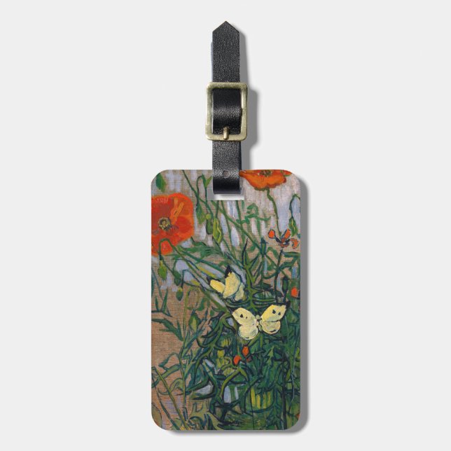 Étiquette À Bagage Vincent van Gogh - Papillons et papillons (Devant Vertical)