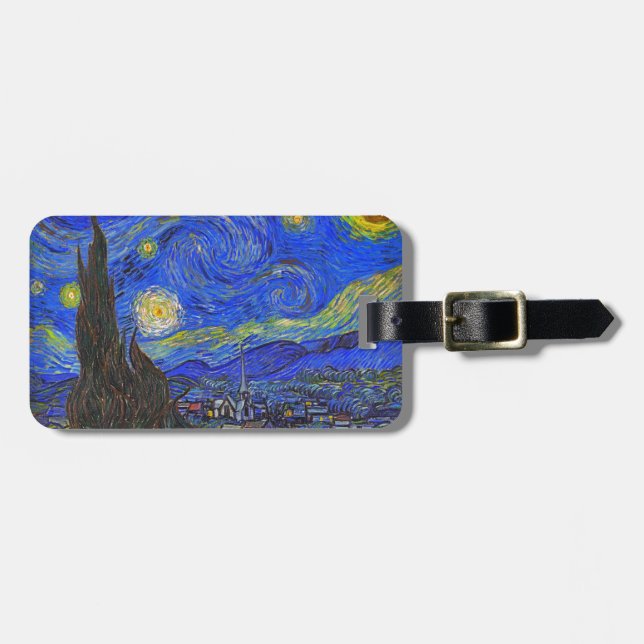 Étiquette À Bagage Vincent van Gogh - The Starry Night (1889) (Devant horizontal)