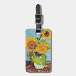 Étiquette À Bagage Vincent Van Gogh - Trois tournesols dans un vase