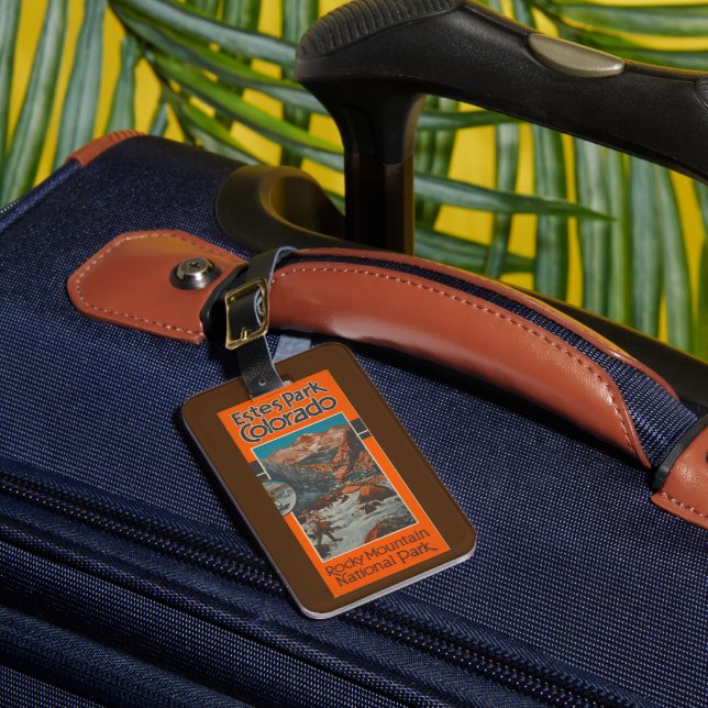 ÉTIQUETTE À BAGAGE VINTAGE 1930 BROCHURE DE VOYAGE 'ESTES PARK' (Insitu Rectoal 1)