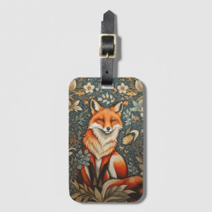 Étiquette À Bagage Vintage assis Fox William Morris Inspiré Floral
