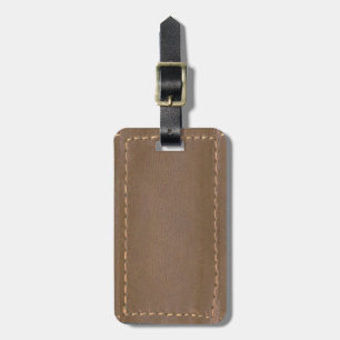 Étiquette À Bagage Vintage EN CUIR Look Imprimer Finition : Modèle
