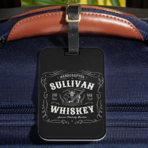 Étiquette À Bagage Vintage Liqueur AJOUTER NOM Old Grim Reaper Whiske