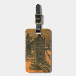 Étiquette À Bagage Vintage London Air Travel Publicité Big Ben
