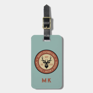Étiquette À Bagage Vintage Meilleur papa Chasse Deer Logo Fête des pè