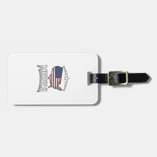 Étiquette À Bagage Vintage Merica Patriote Drapeau Carte T-Shirt Desi