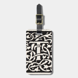 Étiquette À Bagage Vintage Monogram T Art Nouveau Letter