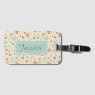 Étiquette À Bagage Vintage Printemps Lumière Plutôt Floral Personnali