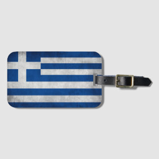 Étiquette À Bagage Vintage retro Flag of Greece