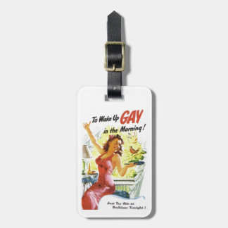 Étiquette À Bagage Vintage "Se réveiller gay"