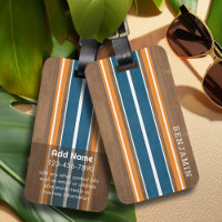 Vintage Surfboard Stripes - Subtle Wood Arrière -