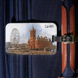 Étiquette À Bagage Vintage voyage britannique Cardiff Wales