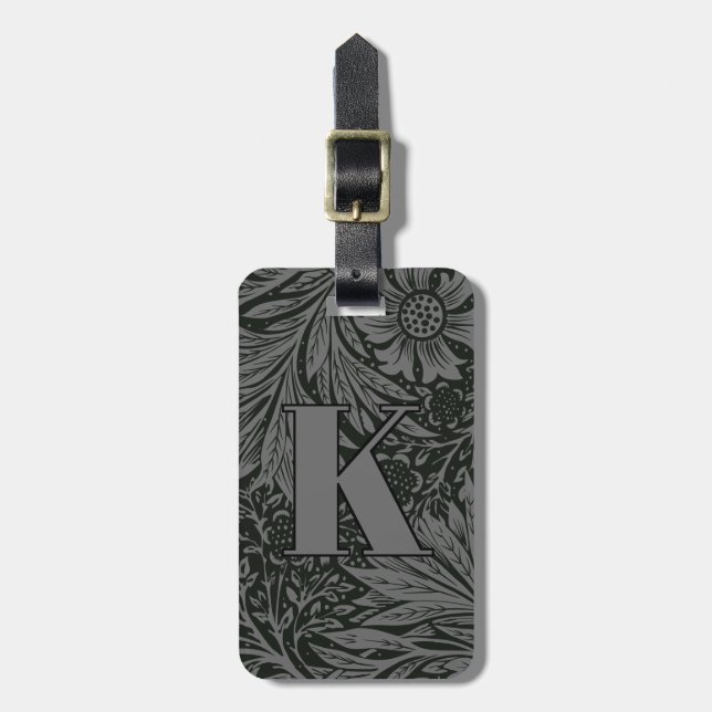 Étiquette À Bagage Vintage William Morris Marigold Motif (Devant Vertical)